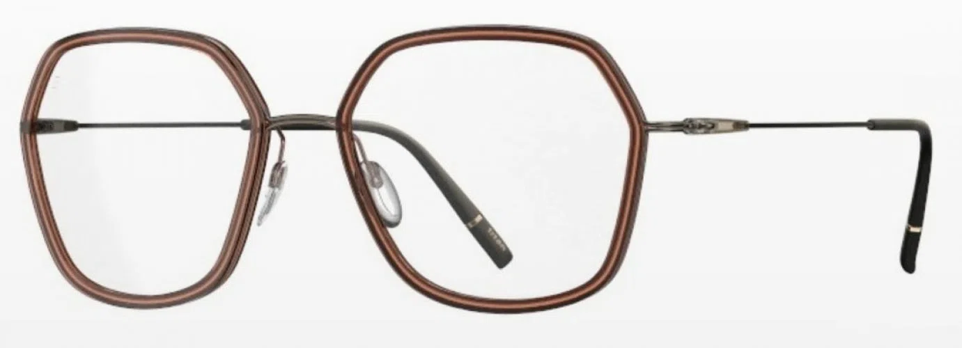 Silhouette Dynamics Colorwave Contour 4569 Eyeglasses - Gold / Havanna - view 4